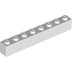 3008-1G Steen 1x8 wit gebruikt *1A0000