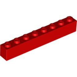 3008-5G Steen 1x8 rood gebruikt *1A0000