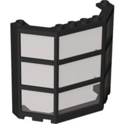 30185c01-11G Erker 3x8x6 met zwart getint glas zie ook 30181 zwart gebruikt *
