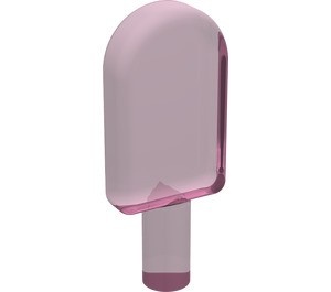 30222-50 IJsje/Popcorn schep transparant, donkerroze NIEUW *0W008