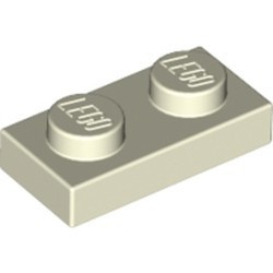 3023-159 Platte plaat 1x2 wit, lichtgevend NIEUW *1L168+9+70