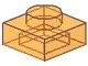 3024-98G Platte plaat 1x1 transparant oranje gebruikt *1L366