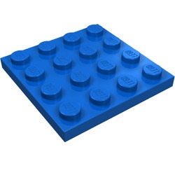 3031-7 Platte plaat 4x4 blauw NIEUW *5K0000