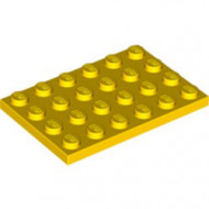 3032-3 Platte plaat 4x6 geel NIEUW *5K0000