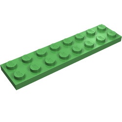 3034-36 Platte plaat 2x8 groen, helder NIEUW *5K0000