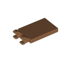 30350-150 Tegel 2x3 met twee clips aan uiteinde caramel, midden NIEUW *0D0000