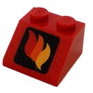 3039pb004-5G Dakpan bedrukt 45 2x2 met Fire Logo Pattern rood gebruikt *0K000