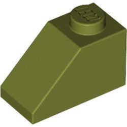 3040-155G Dakpan 45 graden 1x2 groen, olijf gebruikt *1L414