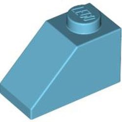 3040-156 Dakpan 45 graden 1x2 blauw, middenazuur NIEUW *1L131/2;3