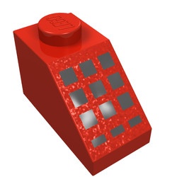 3040p32-5G Dakpan 45 graden 1x2 met zwarte toetsen rood gebruikt *5R000
