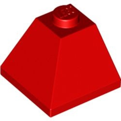 3045-5G Dakpan 45 graden 2x2 hoek buitenzijde rood gebruikt *1L419