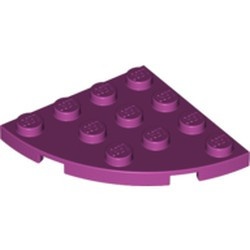 30565-71 Platte plaat 4x4 afgeronde hoek magenta NIEUW *5G0000