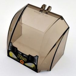 30633pb04-13G Ruit 4x6x6 rechtop cockpit "L" in rondje en grille PAKKETPOST transparant zwart gebruikt *