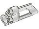 32527-1 Technic, Sierpaneel # 5 Small Short, Large Hole, Side A wit NIEUW *4T064