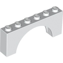 3307-1 Steen, boog 1x6x2 (dikkere top) zie ook 12939) wit NIEUW *