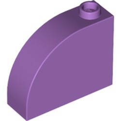 33243-157 Steen, 1x3x2 ronde top 90 graden massief lavender, midden NIEUW *1L112