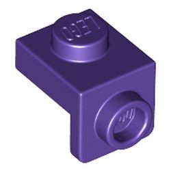 36841-89 Verbindingsplaat 1x1 - 1x1 paars, donker NIEUW *1L320