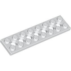 3738-1 Technic, Plaat 2x8 met gaten wit NIEUW *