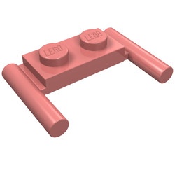 3839b-58 Platte plaat 1x2- 2 hendels lagere setting rood, zandkleurig NIEUW *1L319/11