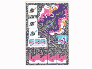 41128stk01 STICKER FRIENDS Amusement Park Space Ride NIEUW *0S0000