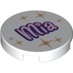 4150pb105-1G Tegel 2x2 rond Mia en ster wit gebruikt *5T07-01