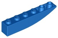 42023-7 Omgekeerde dakpan 6x1 rond blauw NIEUW *1L000