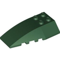 43712-80 Steen, wig 6x4 drievoudig gebogen groen, donker NIEUW *0L000