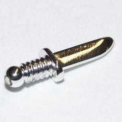 44658a-22G Mes (per stuk) chrome zilver gebruikt *0L0000