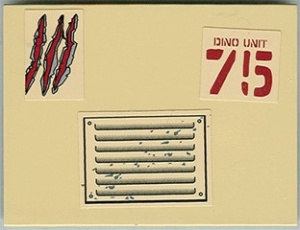 4515pb015-2G Dakpan 10 graden 6x8 Dino unit 75 (Stickers) crème gebruikt *5R000