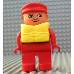 4555pb115G Duplo, man met rood pak en reddingsvest gebruikt *