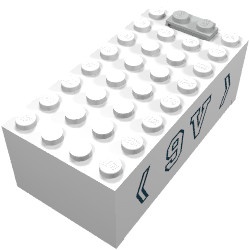 4760pb02-1G Batterijbox 9 volt klein compleet <9V> symbool wit gebruikt *
