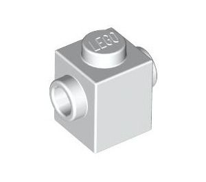 47905-1 Steen 1x1 noppen 2 zijden tegenover elkaar wit NIEUW *1L035