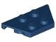 51739-63 Wigplaat 2x4 twee afgeschuinde hoeken 4 noppen blauw, donker NIEUW *1L207