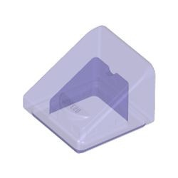 54200-51 Dakpan klein 30 graden 1x1x 2/3 transparant paars NIEUW *1L187