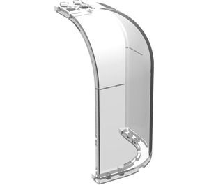 6002-12 Paneel 6x6x9 kwartrond boven dicht (past niet door brievenbus, pakketzending) transparant NIEUW *5D0000