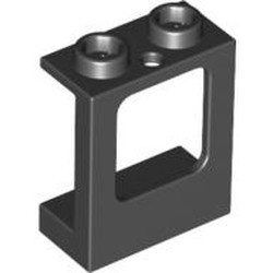 60032-11 Raam 1x2x2 in paneel 1 gat bodem voor ruit 60601 zwart NIEUW *1L0000