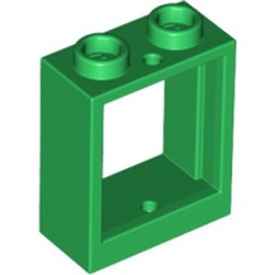 60592-6 Raam 1x2x2- vlak (NIEUWE stijl) ZONDER GLAS groen NIEUW *1L303