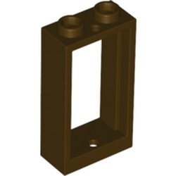 60593-120 Raam 1x2x3- vlak (NIEUWE stijl) ZONDER GLAS bruin, donker NIEUW *1L0000