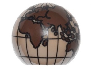 61287pb006-69 Halve Wereldbol Europa Creme, donker NIEUW loc