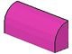 6191-47 Steen, 1x4x 1 1/3 met afgeronde top, geen noppen roze, donker NIEUW *1L096