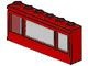 645-5 Raam 1x6x2- KLASSIEK met glas rood NIEUW *1L0000