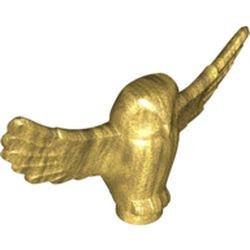 67632-115 Uil met gespreide vleugels goud, parel NIEUW *0D000
