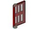 73312-5G Deur1x4x5 met 6 raampjes- geen frame nodig rood gebruikt *1L0000
