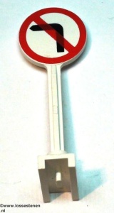 80039-1 Verkeersbord- Verboden linksaf te slaan STAAND wit NIEUW *0D0000