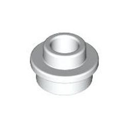 85861-1 Platte plaat 1x1 rond MET GAT IN MIDDEN wit NIEUW *1L143
