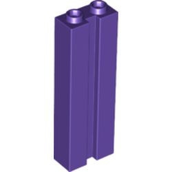 88393-89 Steen 1x2x5 MET SLEUF paars, donker NIEUW *5K000