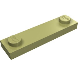 92593-155 Platte plaat 1x4 twee noppen buitenkant groen, olijf NIEUW *1L328