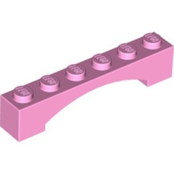 92950-104 Steen, boog 1x6x1 hoog VERHOOGDE BOOG roze, helder NIEUW *1L267