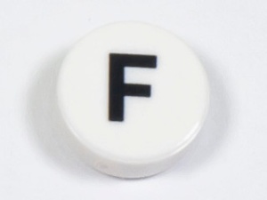 98138pb216 Tegel 1x letter F wit NIEUW *0L0000