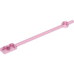 99784-50 Paal 1x12: 1x2 plaat OPEN noppen + 1x1 ronde plaat transparant, donkerroze NIEUW *0L320